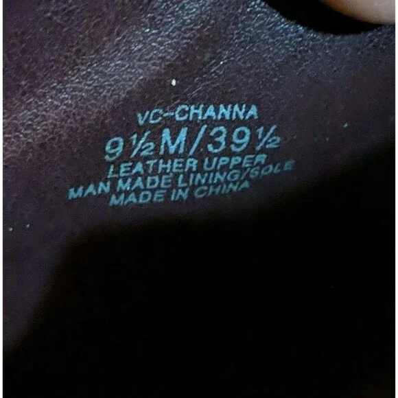 Vince Camuto Channa Ankle Heels Leather Suede Studded Zip Booties 9.5 M Burgundy - Picture 13 of 14